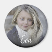 写真パーソナライズされたと文字Keepsake マグネット (正面)