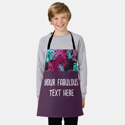 写真パーソナライズされたと文字tiki エプロン (着用した状態)