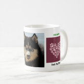 写真パーソナライズされたと犬の名前のカスタム コーヒーマグカップ (正面右)