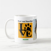 写真パーソナライズされたと犬の名前のカスタム コーヒーマグカップ (左)