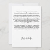 写真パーソナライズされたと結婚メッセージ サンキューカード (裏面)