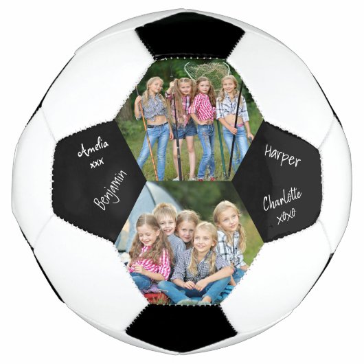 写真パーソナライズされたと署名 サッカーボール (正面)