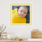 写真パーソナライズされたと色縁ど ポスター (キッチン)