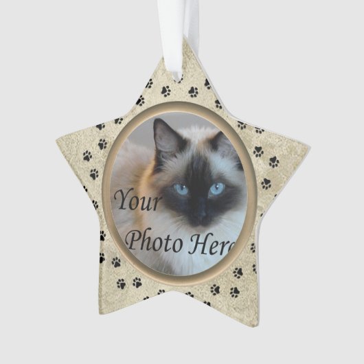 写真パーソナライズされたと詩のペット記念碑と オーナメント (正面)