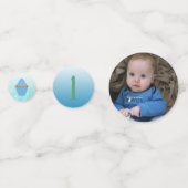 写真パーソナライズされたと誕生日年の紙吹雪 コンフェッティ (裏面)