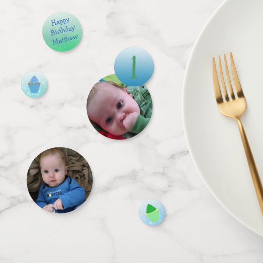 写真パーソナライズされたと誕生日年の紙吹雪 コンフェッティ (グループ)