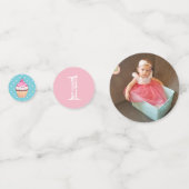 写真パーソナライズされたと誕生日年の紙吹雪 コンフェッティ (裏面)