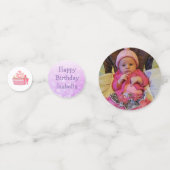 写真パーソナライズされたと誕生日年の紙吹雪 コンフェッティ (正面)