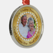 写真パーソナライズされたと50周年記念 メタルオーナメント (右)