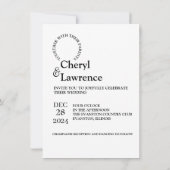 写真パーソナライズされたとqrコード結婚式招待状 招待状 (裏面)