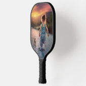 写真パーソナライズされたのカスタム文字 ピックルボールラケット (左)