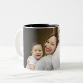 写真パーソナライズされたのカスタム画像の追加 ツートーンマグカップ (正面左)