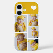 写真パーソナライズされたのコラージュとハート Case-Mate iPhoneケース (裏面)