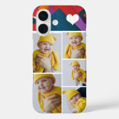 写真パーソナライズされたのコラージュとハート Case-Mate iPhoneケース (裏面)