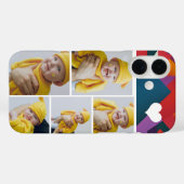 写真パーソナライズされたのコラージュとハート Case-Mate iPhoneケース (裏面 (横))