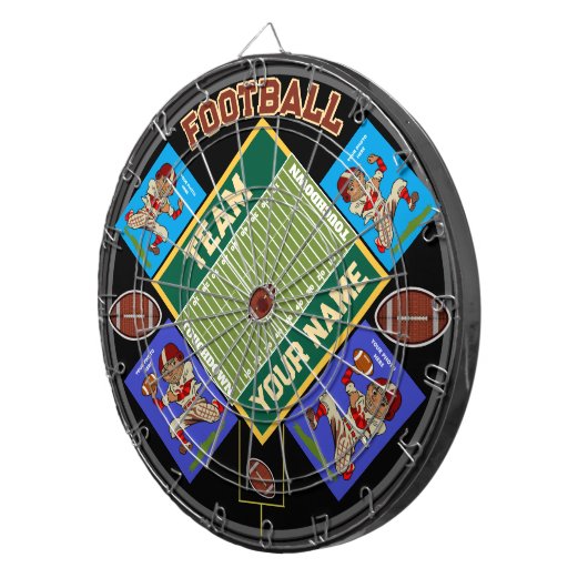 写真パーソナライズされたのサッカー ダーツボード (正面右)