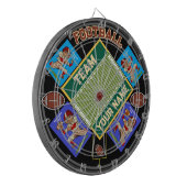 写真パーソナライズされたのサッカー ダーツボード (正面左)