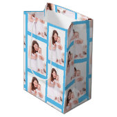 写真パーソナライズされたのパタ独身のーン ミディアムペーパーバッグ (正面アングル)