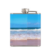 写真パーソナライズされたのフラスコとカスタム文字 フラスク (裏面)