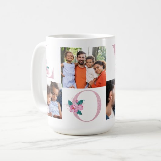 写真パーソナライズされたのマグカップ コーヒーマグカップ (正面左)