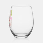 写真パーソナライズされたのママ ステムなしワイングラス (左)