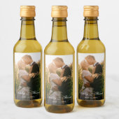 写真パーソナライズされたのミニワ結婚インボトルラベル ワインラベル (ボトル)