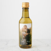 写真パーソナライズされたのミニワ結婚インボトルラベル ワインラベル (正面)