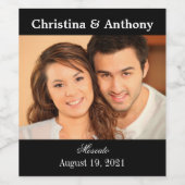 写真パーソナライズされたのワ結婚イン特典ラベル ワインラベル (シングルラベル)