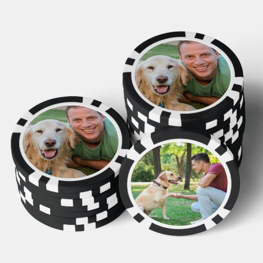 写真パーソナライズされたの前面と背面を独自の作成 ポーカーチップ (積み重ね)