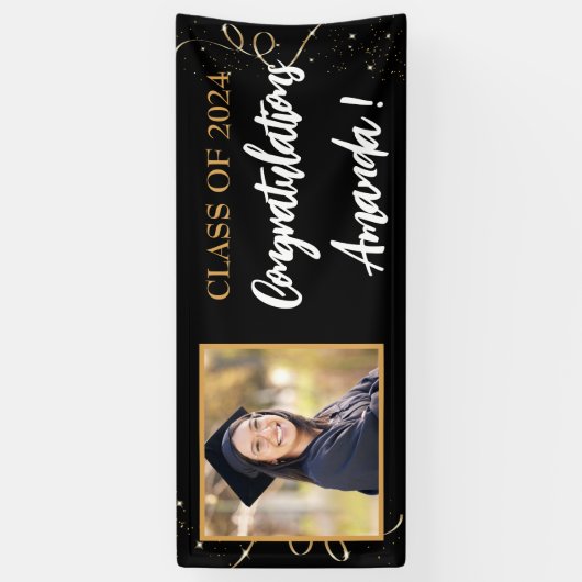写真パーソナライズされたの卒業 横断幕 (縦)