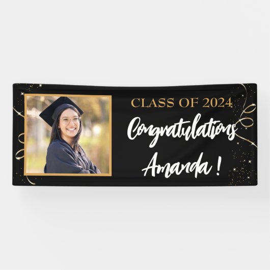 写真パーソナライズされたの卒業 横断幕 (横)