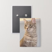 写真パーソナライズされたの名前 缶バッジ (正面/裏面)