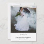写真パーソナライズされたの投結婚落の告知 案内状 (正面)