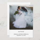 写真パーソナライズされたの投結婚落の告知 案内状 (正面/裏面)