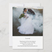 写真パーソナライズされたの投結婚落の告知 案内状 (正面)