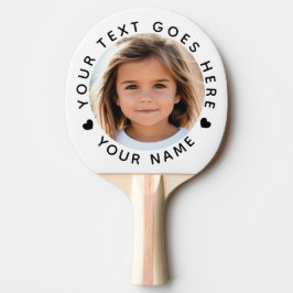 写真パーソナライズされたの文字と名前 卓球ラケット