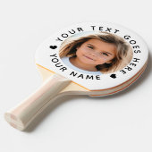 写真パーソナライズされたの文字と名前 卓球ラケット (正面アングル)