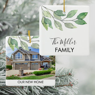 写真パーソナライズされたの新しいホーム セラミックオーナメント