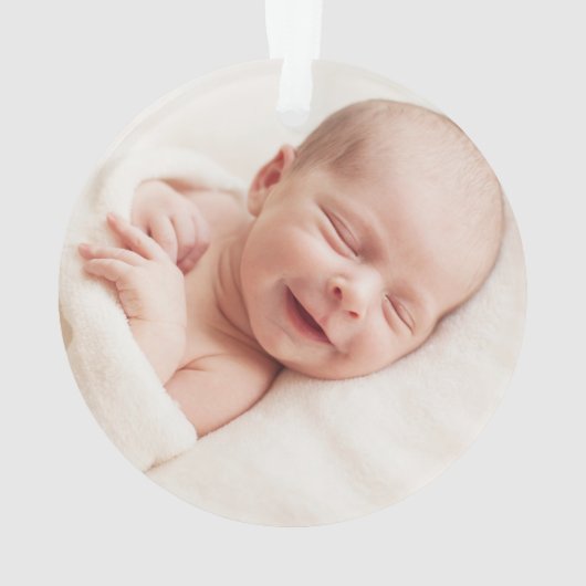 写真パーソナライズされたの新しい親初めてのクリスマス オーナメント (裏面)