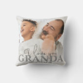 写真パーソナライズされたの祖父 クッション (裏面)