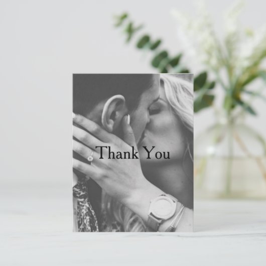 写真パーソナライズされたの結婚ありがとう ポストカード (スタンド正面)