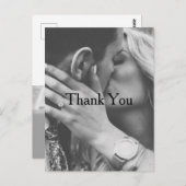 写真パーソナライズされたの結婚ありがとう ポストカード (正面/裏面)