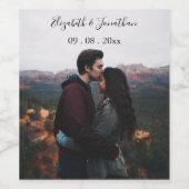 写真パーソナライズされたの結婚イベント ワインラベル (シングルラベル)