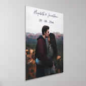 写真パーソナライズされたの結婚イベント 箔ポスター (レイダウン)