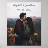 写真パーソナライズされたの結婚イベント 箔ポスター (正面)