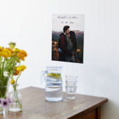 写真パーソナライズされたの結婚イベント 箔ポスター (レイダウン (キッチン))