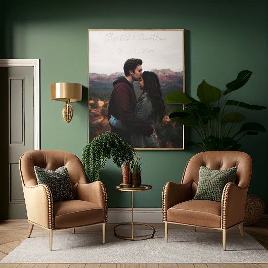 写真パーソナライズされたの結婚イベント 箔ポスター