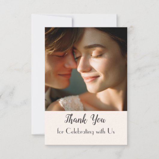 写真パーソナライズされたの結婚サンキューカード サンキューカード (正面)