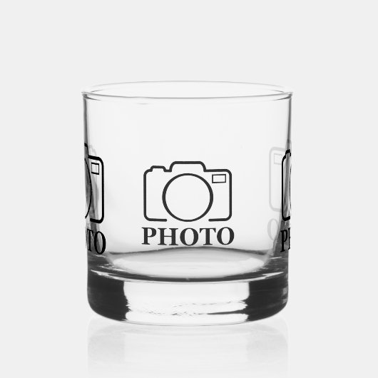 写真パーソナライズされたの結婚可愛モダンい追加エレガント ウイスキーグラス (左)