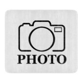 写真パーソナライズされたの結婚可愛モダンい追加エレガント カッティングボード (正面)